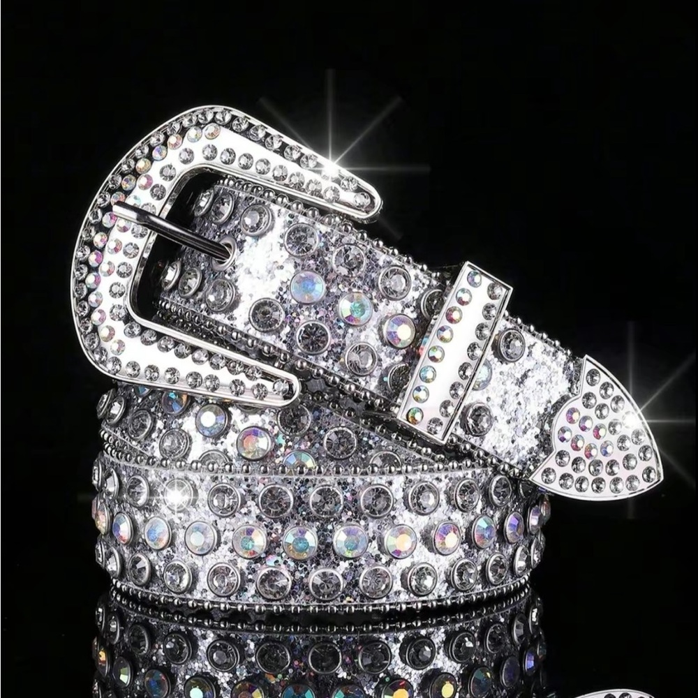Silver Rhinestone Belt